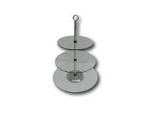 image of 3 Tier Glass Cup Cake Stand 20 / 25 / 30 cm